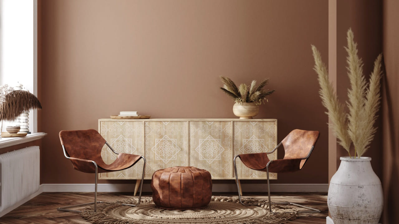 pared marron pared marron Color en el Diseño de Interiores