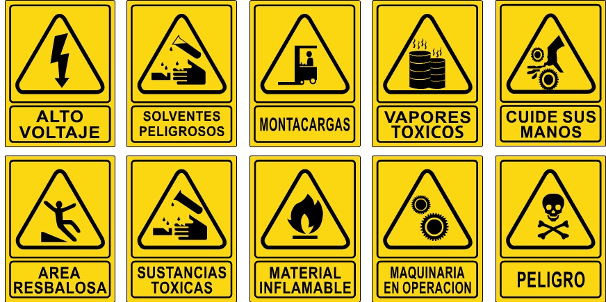 Algunas señales de emergencia o aviso